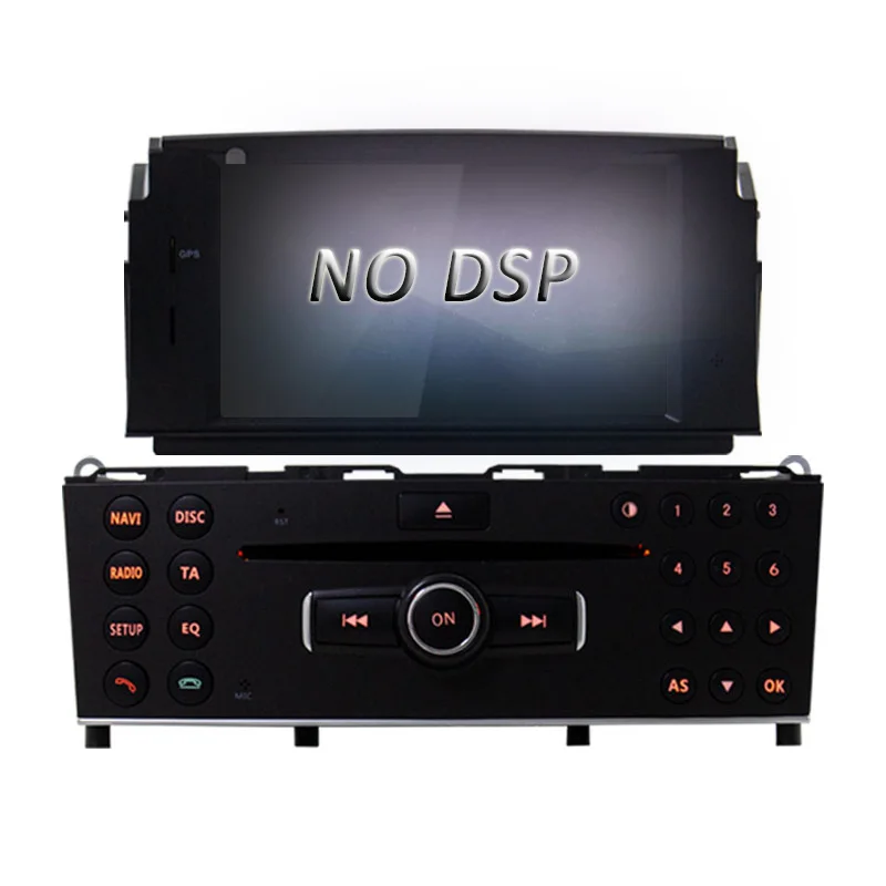 LJD 1 DIN автомагнитола gps-навигация, dvd-плеер для Mercedes Benz C200 C180 W204 2007-2010 Автомобильный мультимедийный wifi Аудио стерео DSP - Цвет: NO DSP