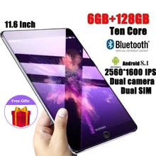 11.6 Inch Tablets Android Wifi Tablets PC with 6+128GB Large Memory MTK6797 Dual SIM Card 4G Call Wifi Tablets PC Adroid Tablets