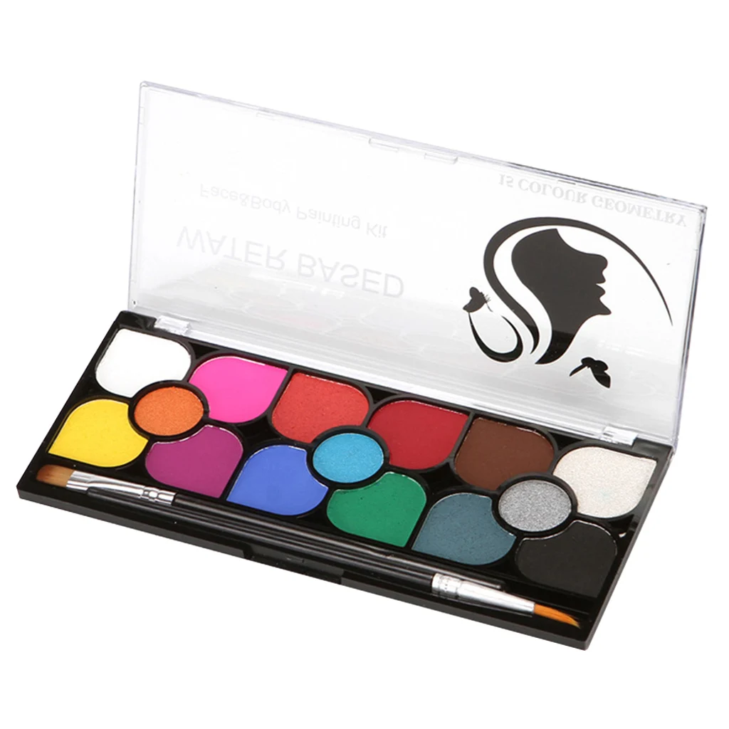 Face Paint Kit for Kids Adults, Water Based Paints, Halloween Makeup Kit, Professional Face Paint Palette Safe for Face Painting