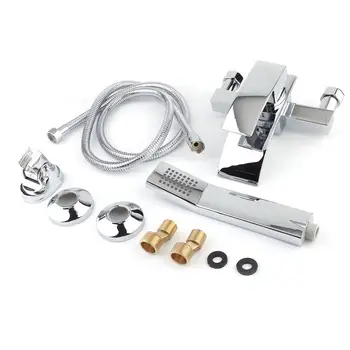 

Bathroom Shower Set Wall Mounted Shower Faucet Chrome Bathtub Faucet Set Bathroom Mixer Faucet Water Tap Sprayer