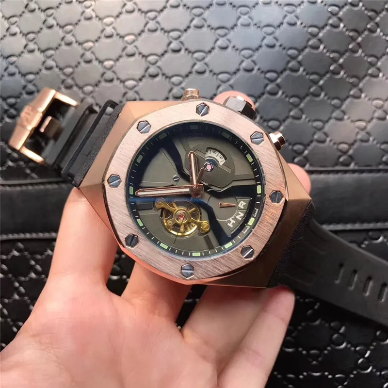 Роскошные Королевские Tourbillon Oak мужские спортивные часы лучший бренд механические часы Мужские автоматические морские серии наручные часы мужские Montre H