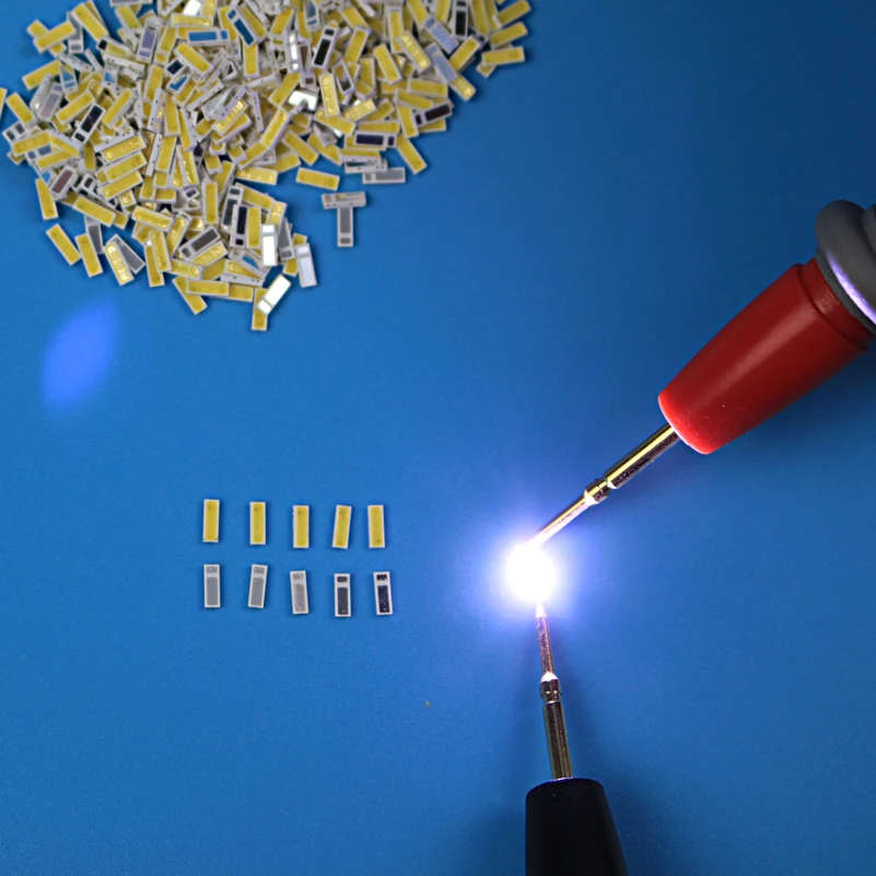 TKDMR 30 шт./лот 4014 4020 SMD светодиодные бусины Холодный белый 1 Вт 6 в ма для ТВ/ЖК