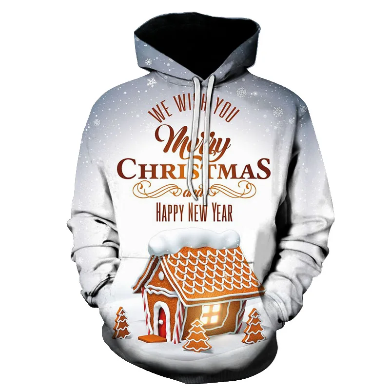 Осенние тонкие женские толстовки с капюшоном Merry Christmas 3D печать полный рукав толстовки Топы повседневные женские Снежинки Снеговик подарочные пуловеры уличная одежда