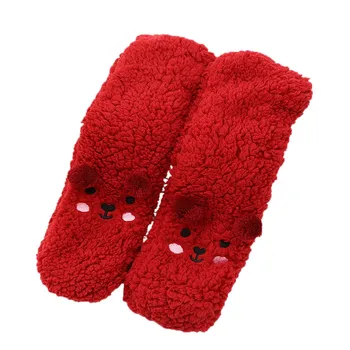 

Women's Tube Cartoon Coral Velvet Floor Socks Warm Sleep Socks Creative High Quality Warm Cotton Socks