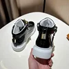 Men Alligator Pattern High Top Sneakers Lock Lace Flats Glossy Real Leather Newest Designer Boots Men‘s Casual Shoes 4