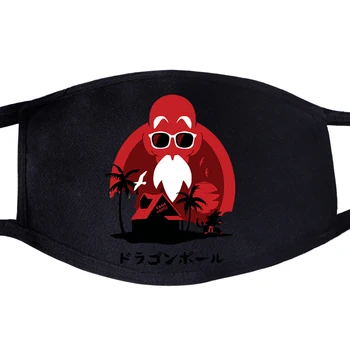 

Dragon Ball Anime Master Roshi Funny Dustproof Mouth Masks Face Unisex Reusable Anti Black Pollution Reusable Washable 2020 Mask
