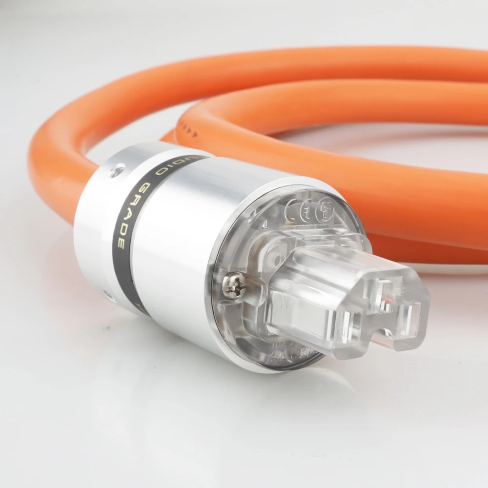 Audiocrast HI-End P113 5N OFC Pure Copper European standard Power Connector EU Schuko Power Cord HIFI