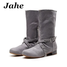 Женская обувь для латинских танцев; ботинки с мягкой подошвой; Обувь для бальных танцев и Танго; женская одежда для выступлений; длинные танцевальные сапоги на низком каблуке для женщин и девушек