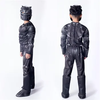 

Children Black Panther Cosplay Costume Civil War Captain Christmas Role Playing Super Hero Halloween Party Dress Up Dres