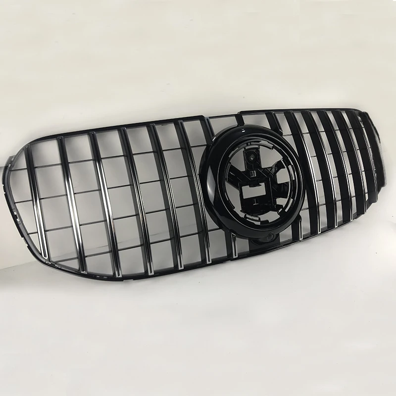 

Front Bumper Hood Vertical Racing Grille GT Style Grill fit for Mercedes GLS X167 2020+ Glossy Black Maybch ABS