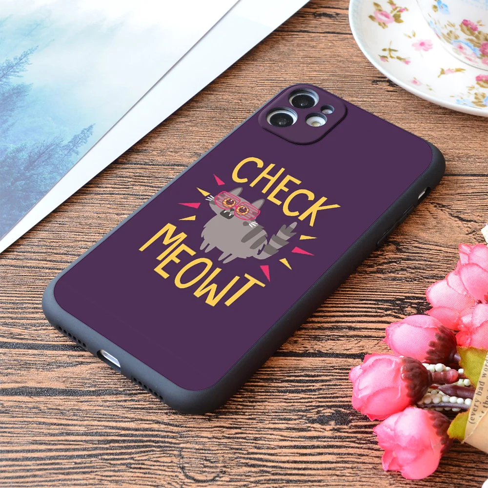 

For iPhone Check Meowt Print Soft Matt Apple iPhone Case