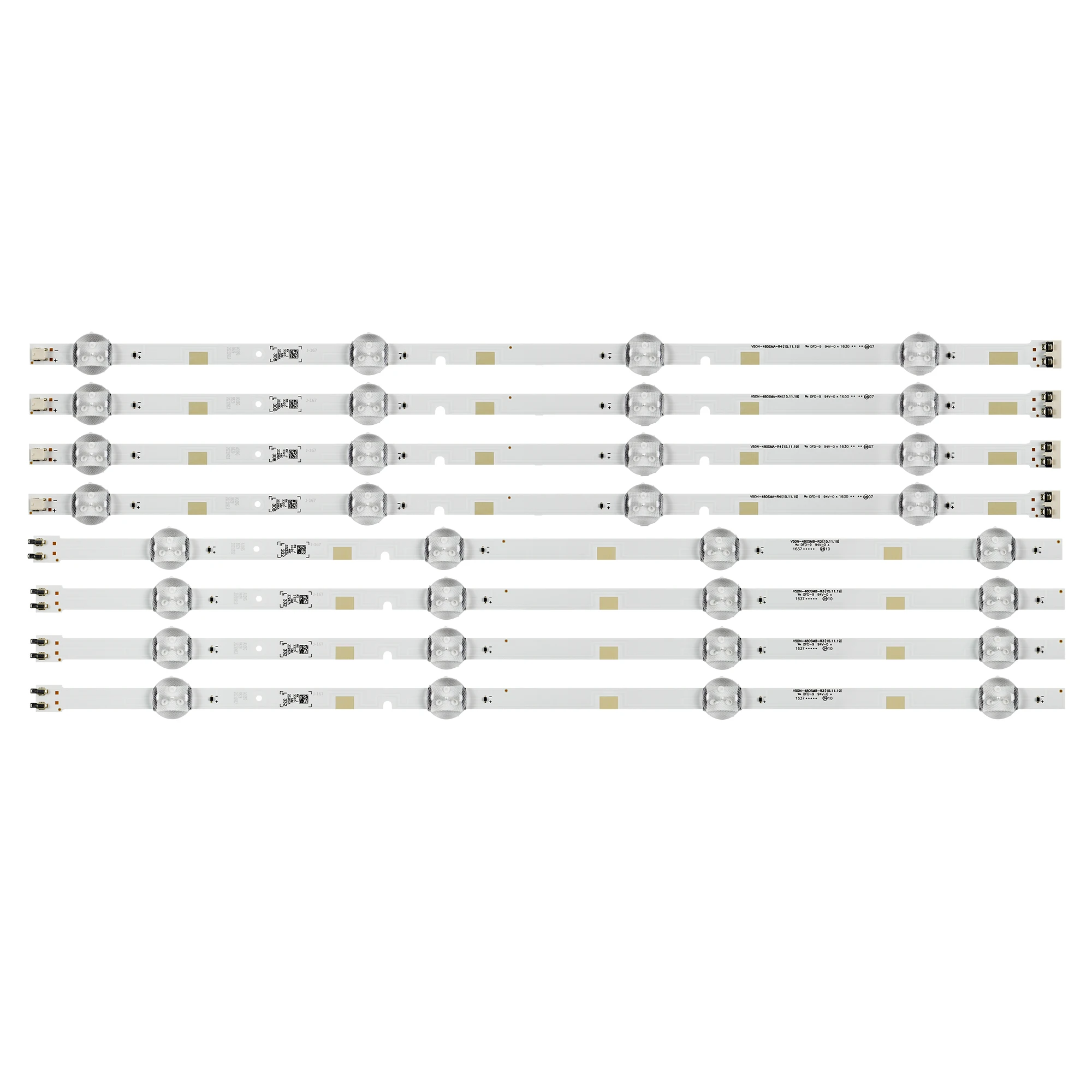 Conjunto Led Backlight Strip para Samsung 2023 Svs48 Fhd Doe Uma Esquerda Direita Rev1.2 150605 Bn9637296a Bn96-37297a Novo Peças