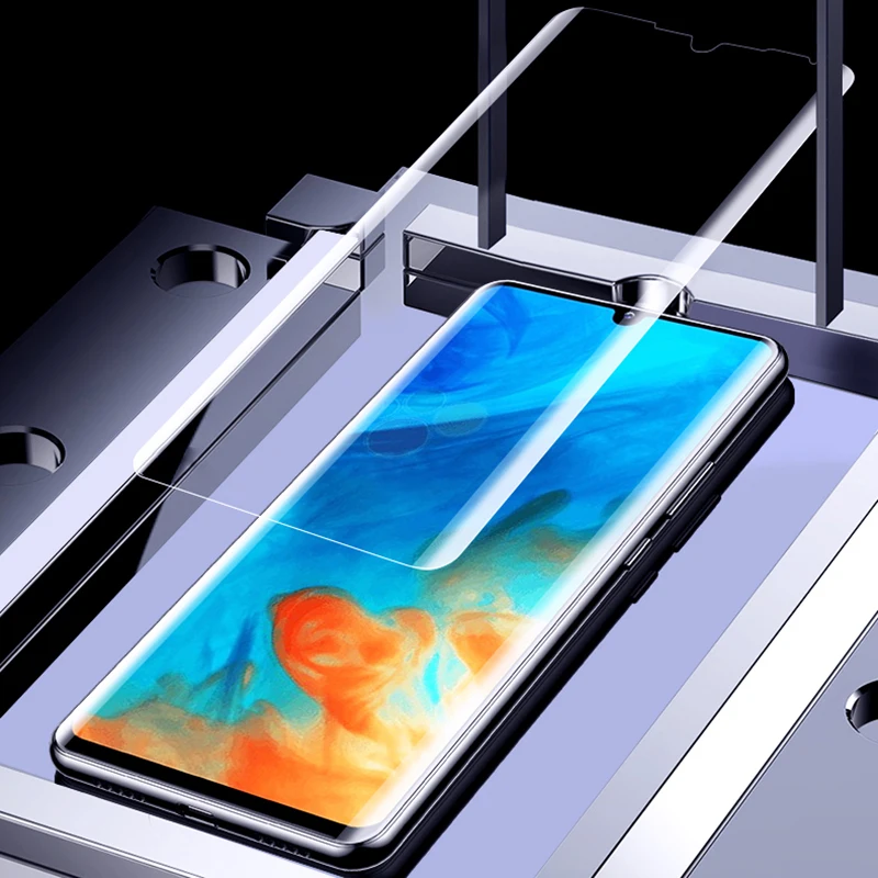 Закаленное стекло с жидким клеем для Huawei P30 P20 Pro защитная пленка экрана Lite