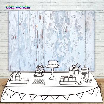 

Photography Backgrounds Shabby Grey Vintage Wooden Boards 7x5ft Bridal Backdrops for Wedding Party Photo Booth Studio or YouTube