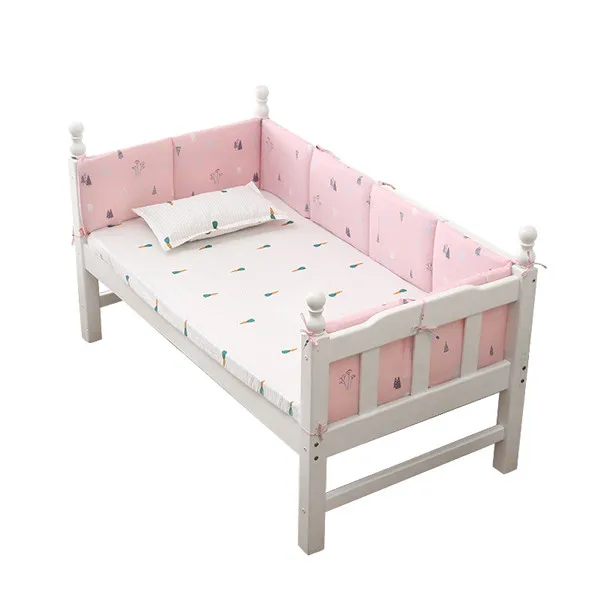 Модная Лоскутная Детская кровать бампер, детская кроватка для младенца бампер, Детская цельная кроватка вокруг подушки, детская защита для кроватки подушки - Цвет: fensehuashu
