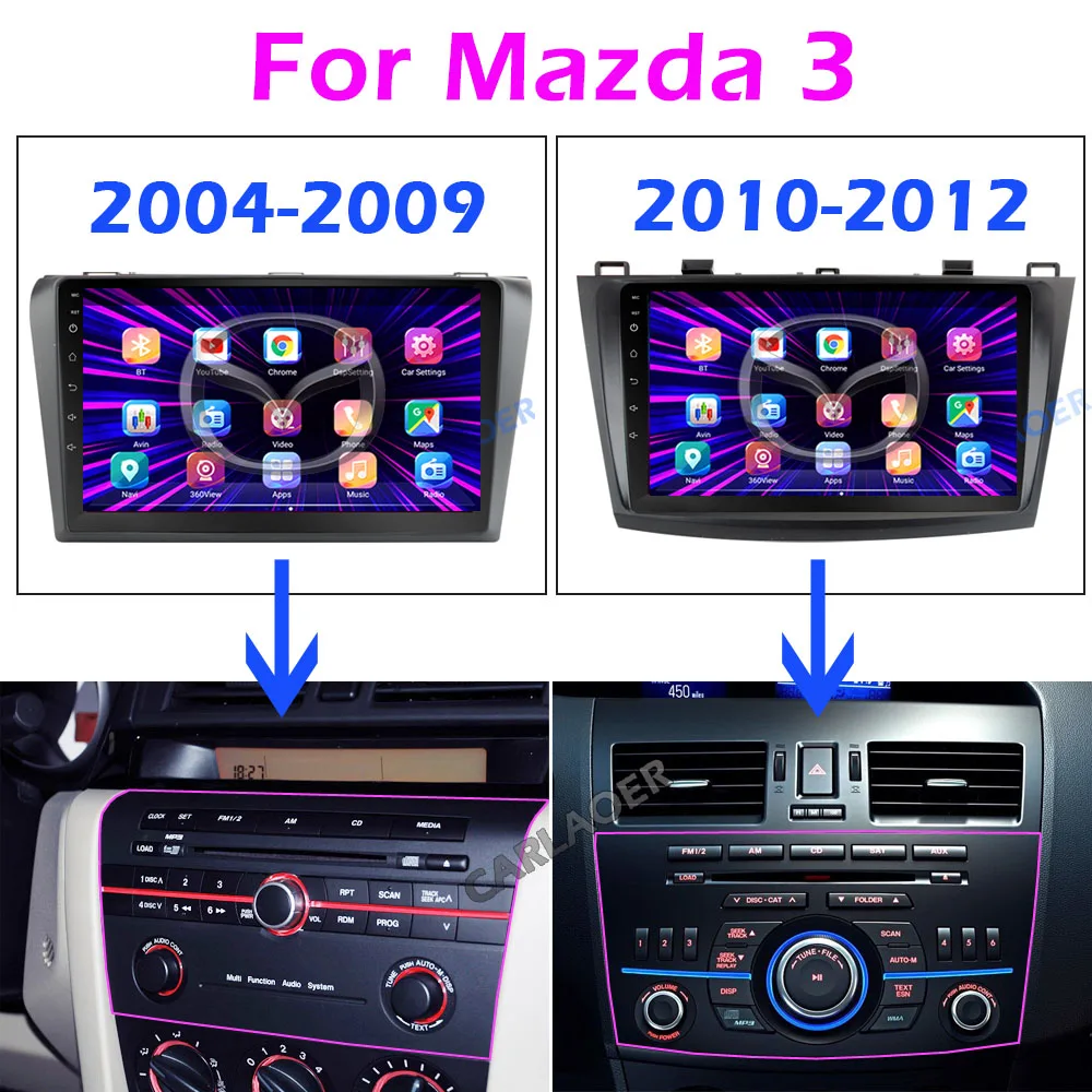 Для Mazda 3 2004 2013 maxx axela android 9 0 автомобильный DVD GPS Радио стерео 1G 16G WIFI бесплатная