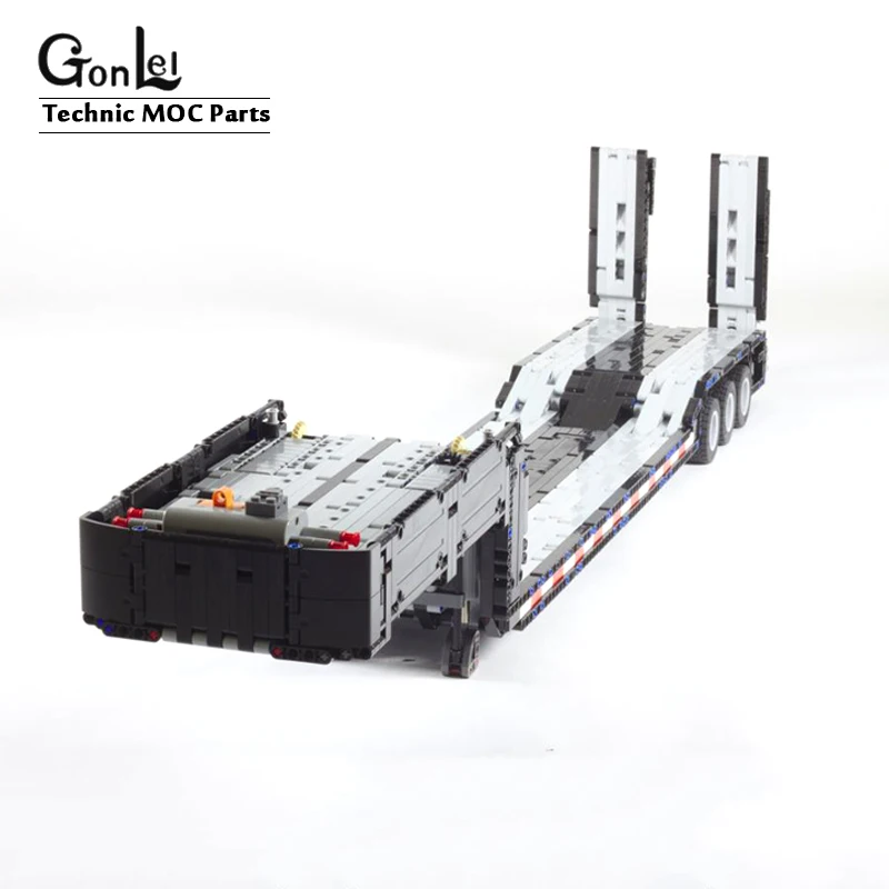 NEW Technic RC Power Мобильный Радиоуправляемый низкий загрузчик с рампами буксировочная