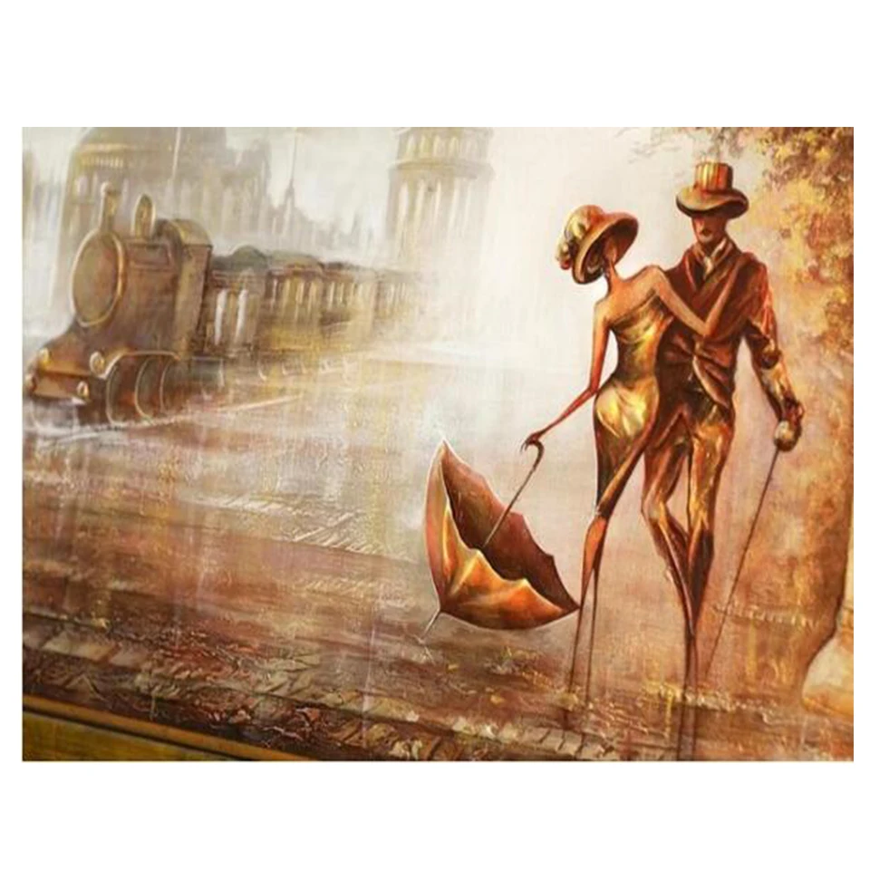 Romantic girl diamond embroidery woman painting full square round drill 3d mosaic sweet Couple picture of rhinestones love gift