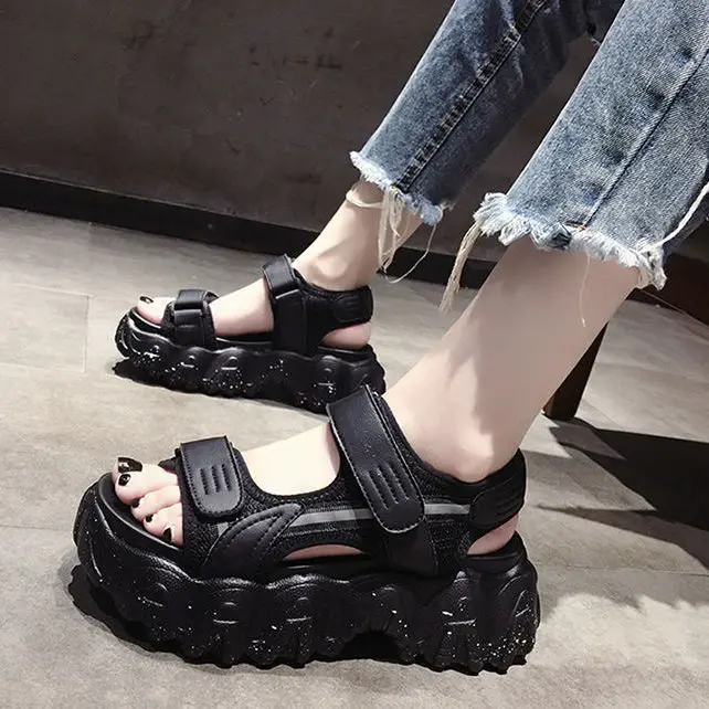 2021 women sandals platform chunky wedge shoes