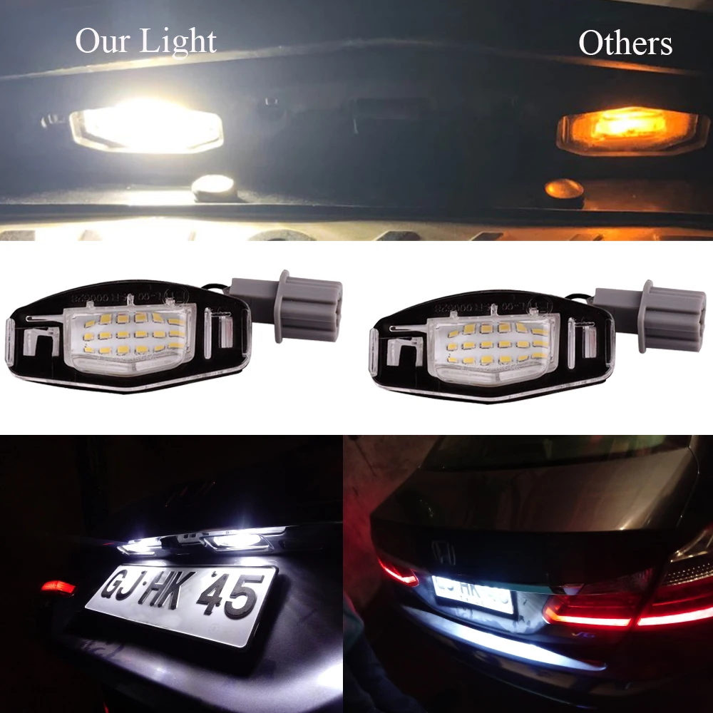 SITAILE 18 светодиодный светильник номерного знака для honda Accord Civic Odyssey Acura MDX DL RL TSX автомобильный номерной знак 2 шт. для honda аксессуары