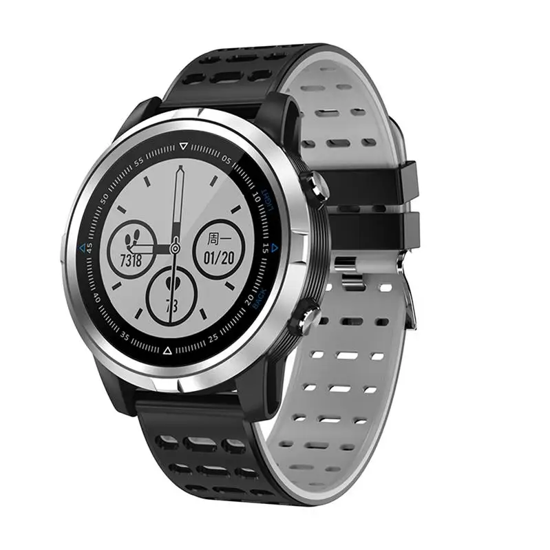 DAROBO N105 gps Smartwatch движение трек фитнес монитор сердечного ритма водонепроницаемые спортивные Смарт часы для мужчин полный сенсорный экран - Цвет: silver frame