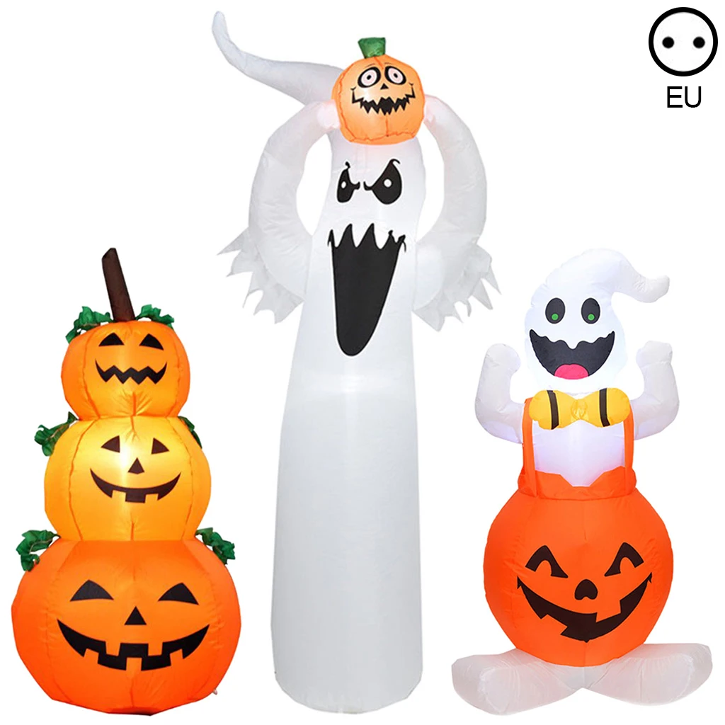 120cm Halloween Decorations Inflatable Ghost Pumpkin LED Light Outdoor Terror Scary Props Toy Haunted House Supplies | Дом и сад
