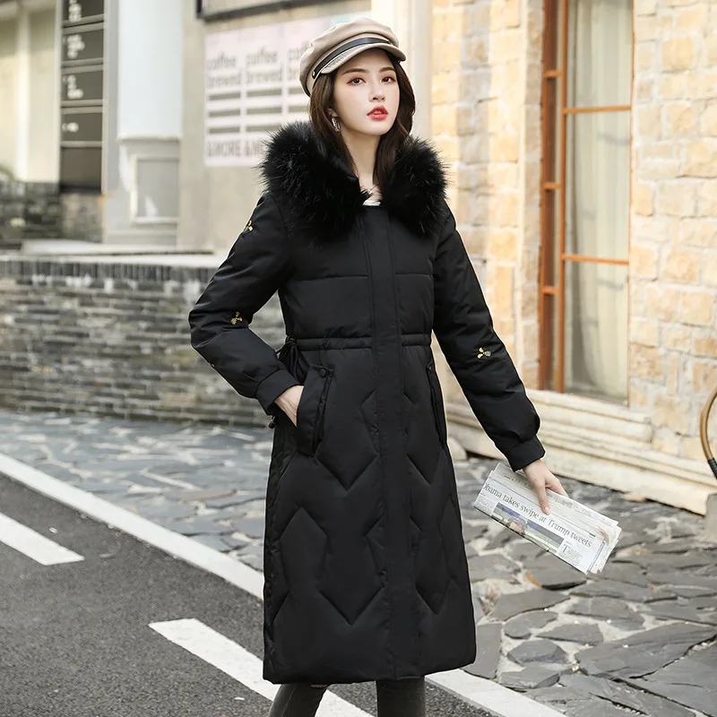 

Cotton-padded Clothes Women's Winter 2019 New Style Korean-style Loose Thick Coat Embroidered Small Bee Cotton Coat Warm Cotton-