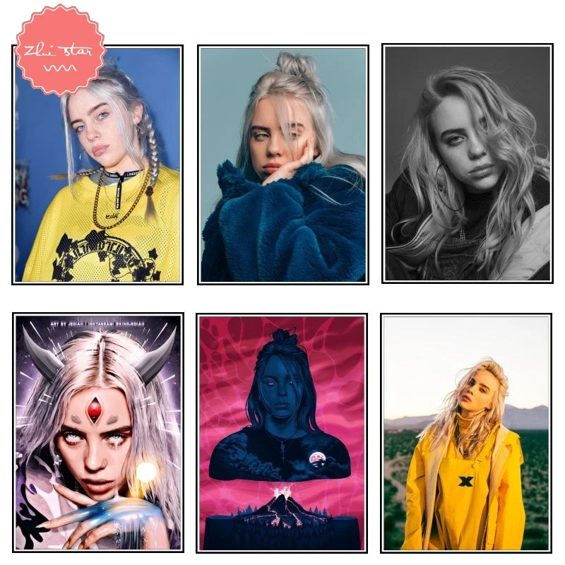 DIY Diamond Embroidery Billie Eilish Pictures Wall Art Painting Cross Stitch Mosaic Full Rhinestone New Year Decoration | Дом и сад