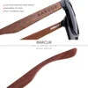 BARCUR High Quality Black Walnut Sunglasses Anti-Reflecti Men Women Mirror Sun Glasses Male UV400 Wooden Sunglass Shades Oculos ► Photo 3/6