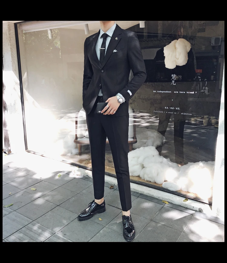 Traje Novio, Королевский Мужской Блейзер, приталенный, вечерние, для офиса, костюм, на одной пуговице, 3 шт., мужской пиджак, Hombre, смокинг Uomo