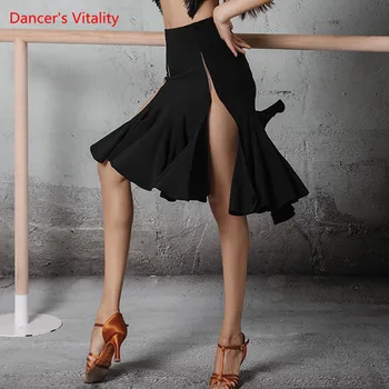 

Latin Dance Female Adult Sexy Skirt Samba Cha Cha Dancing Clothes New Profession Stage Performance Practice Clothing