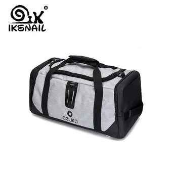 

IKSNAIL Outdoor Travel Yoga Handbag Waterproof Canvas Men Sports Gym Bags Multifunction Fitness Training Bags With Shoes Pocket