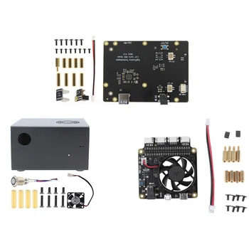 

Suitable for Raspberry Pi X825 SSD&HDD SATA Motherboard Matching Metal Shell + Switch + Cooling Fan + X735 Board