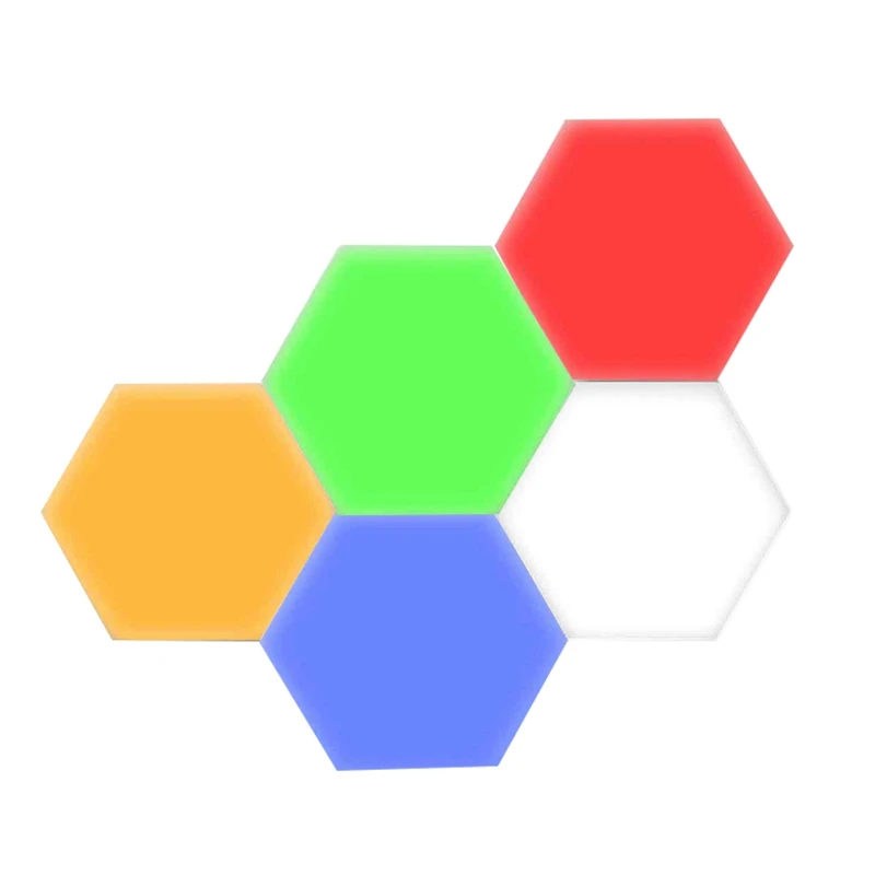 

ABSS-Colorful Quantum Lamp Led Hexagonal Lamps Modular contact Sensitive Night Light Magnetic Hexagons Creative Decoration Wall