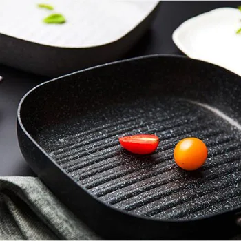 

No Oil-smoke Pan Steak Frying Pan Breakfast Frying Eggs Only Use for Gas Cooker Non-Stick Pans kitchen Cooking Helper