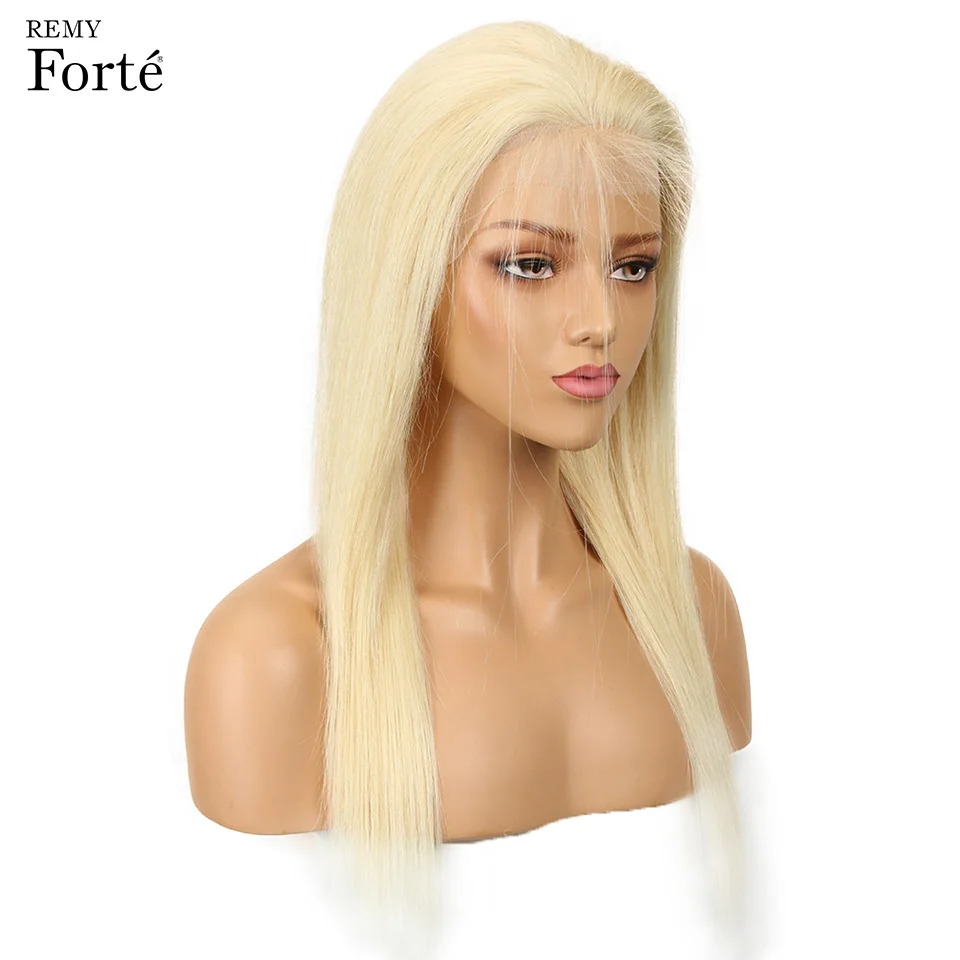 Remy Forte кружевные передние человеческие волосы парики 13x4 кружевные короткие парики из человеческих волос 613 блонд прямые волосы парики Remy бразильские волосы парик