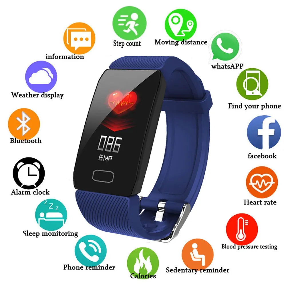 

Smart Band Blood Pressure Heart Rate Monitor tonomete Fitness Tracker Smart Watch Digital Tensiometers Bracelet for IOS Android
