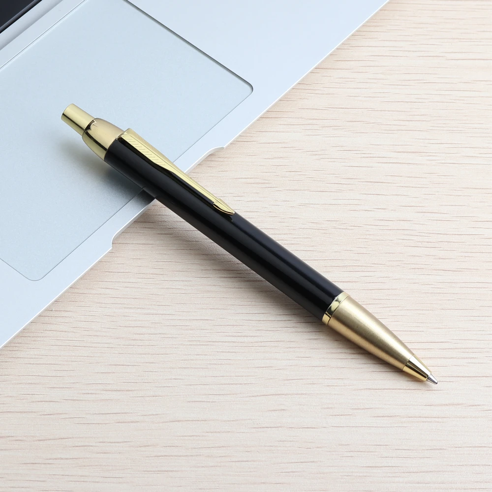Ballpoint Pen 1/15/PCS Ball Pen Press Style Commercial Metal Ballpoint Pens For School Office Core Automatic Ballpoint Pen Ink Black Blue