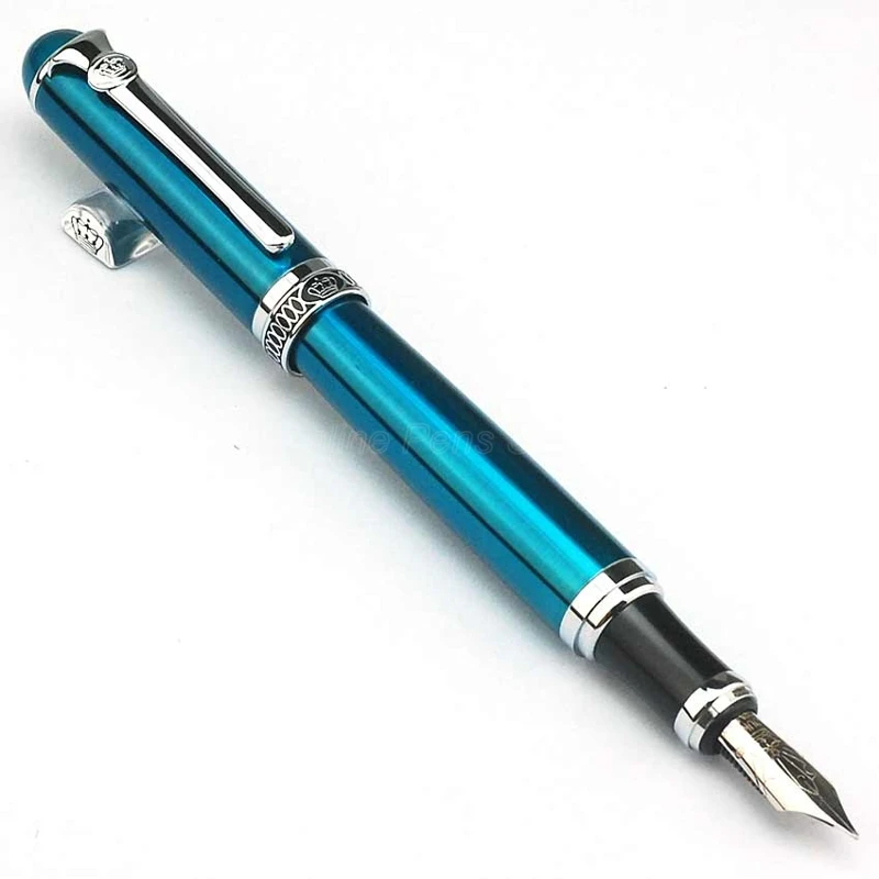 

Duke D2 Business Blue Fountain Pen Advanced With Ink Cartridge Silver Clip Writing Tool For Office & Home & School