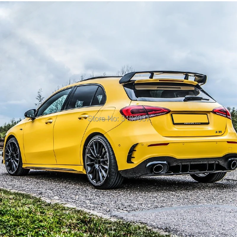 Для Mercedes Benz W177 хэтчбек a-класс A180 A200 A250 A260 ABS пластик задний спойлер на крыло, крышу багажника губы крышка багажника автомобиля Стайлинг