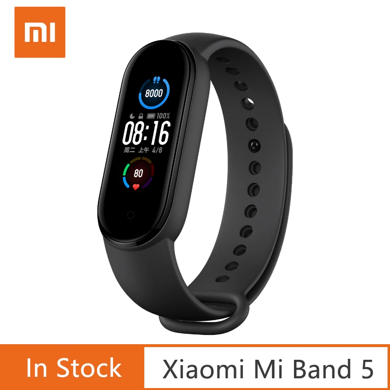 Jam Tangan Pintar Xiaomi Mi Band 5 Asli Gelang Pelacak Aktivitas Kebugaran  Denyut Jantung Gelang Pintar Tampilan Warna warni|Pintar Gelang| -  AliExpress