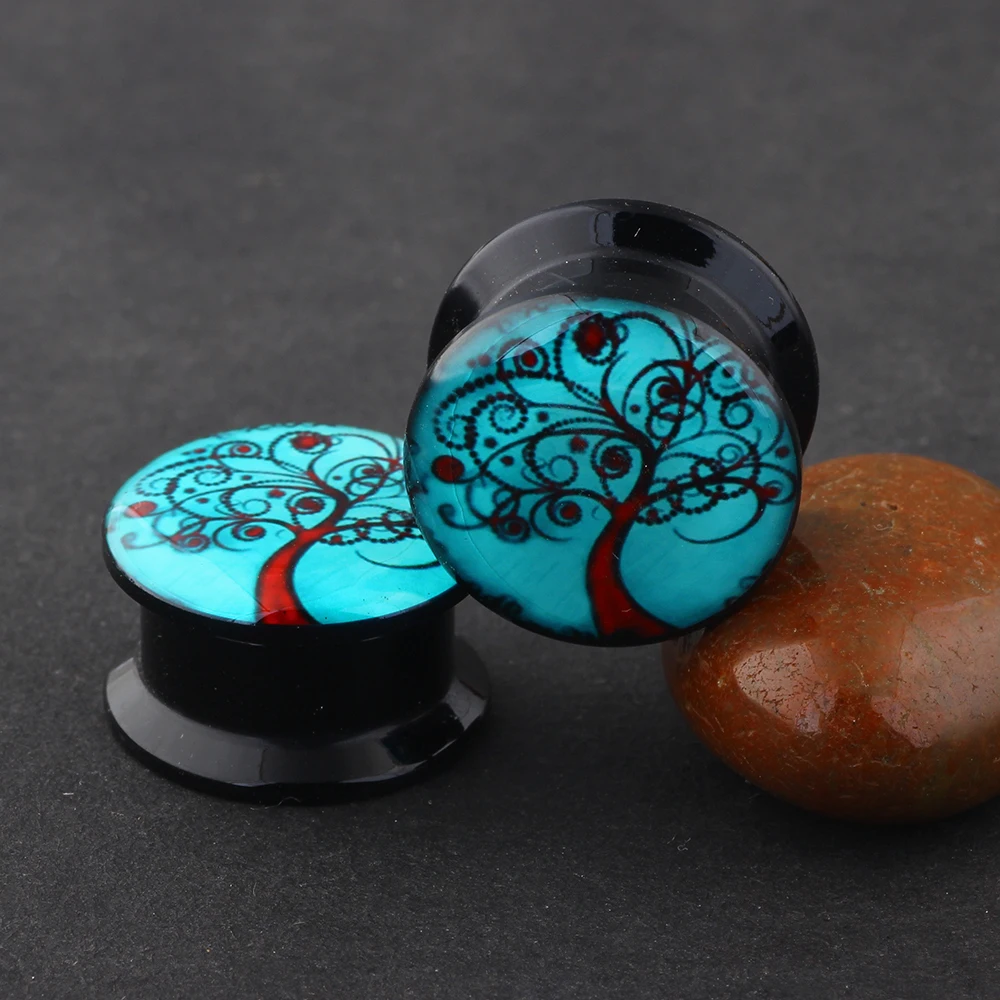 JUNLOWPY Mix 4-16mm Ear Gauges Expander Set Acrylic Screw Logo Flesh Tunnels Body Piercing Jewelry Cartilage Helix Earring Plugs