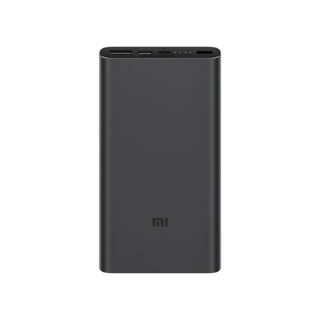 Xiao mi power Bank 3 10000 мАч PLM12ZM usb type C QC3.0 Быстрая зарядка mi power bank 10000 портативное зарядное устройство power bank - Цвет: Черный