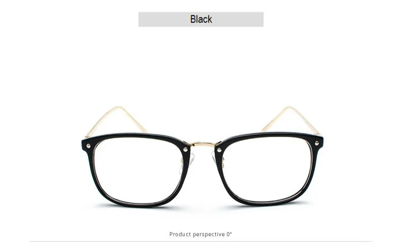 Большие очки, оправа для женщин,, Ретро стиль, близорукость, оправа для очков, прозрачные линзы, оправа для очков, для мужчин, оптическая оправа для очков - Цвет оправы: black