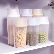 Ящик для хранения зерновых контейнеров большой емкости прозрачная пластиковая бутылка для хранения бытовой пищевой герметичной бутылки для кухни