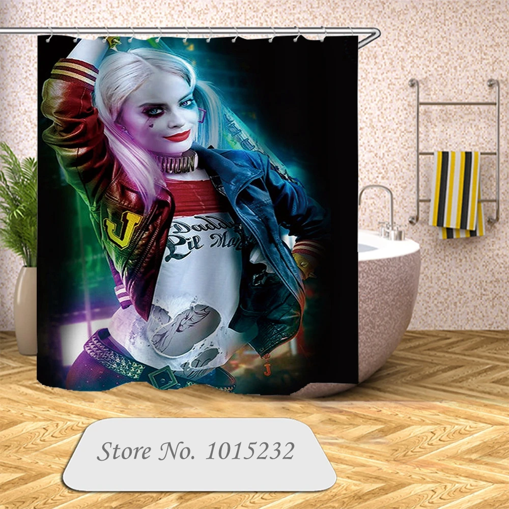 New Arrival Suicide Squad Harley Quinn 3D Print Shower Curtain