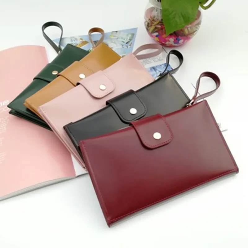 

Fashion Women Long Card Holders Big Capacity Hasp Zipper Wallet Touch Screen Anti-theft Mobile Phone Bay Ladies Wristlet Clutch