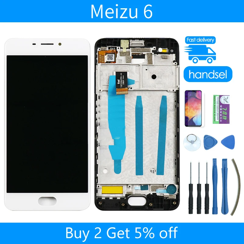 

Originale 5.5 For MEIZU 6 A CRISTALLI LIQUIDI schermo di Visualizzazione Dello Schermo + Touch Panel Digitizer Con Telaio Per