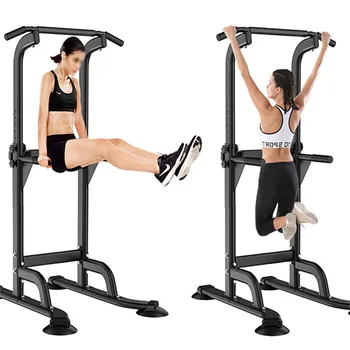 

Steel Pipe Pull-ups Exercise Equipment for Home Black Power Tower Dip Station Bar Home Gym Strength Training Workout Equipment