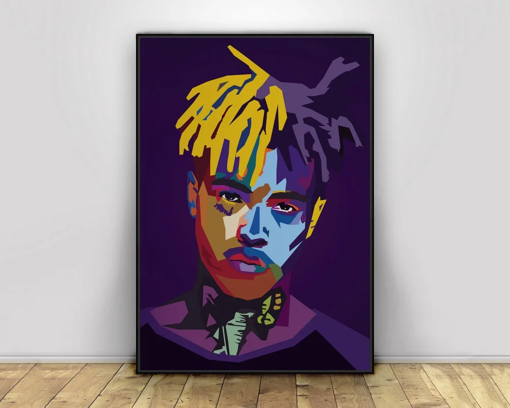 XXXTentacion поп-арт хип-хоп исполнитель музыки певица печати Плакатов Живопись на холсте Настенный декор Печать на холсте(без рамки
